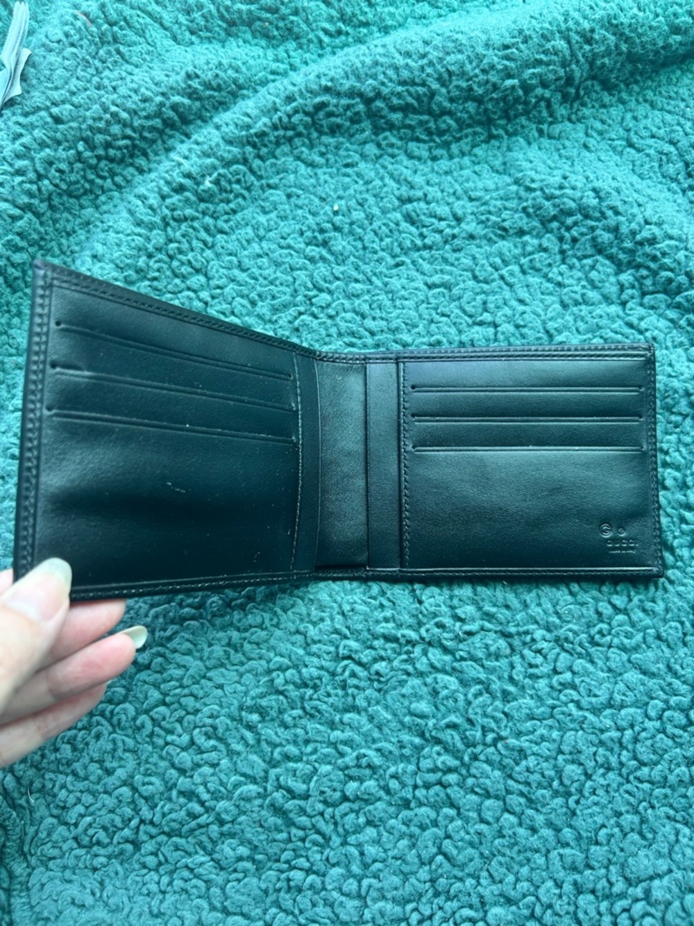 NWT Gucci Authentic Men’s Canvas Bifold Wallet Black - Picture 6 of 8